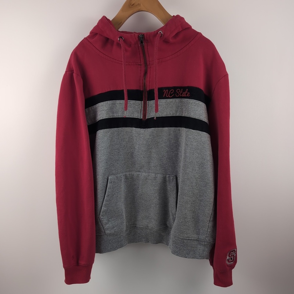 NC State Wolfpack Colosseum 1/2 Zip Hoodie Sweatshirt Women's Large NCAA NCSU